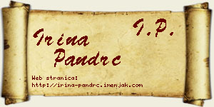 Irina Pandrc vizit kartica